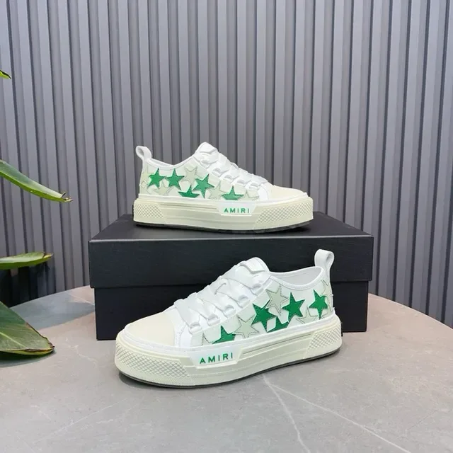 Amiri MA Court White Green Star Lifestyle Sneakers 9