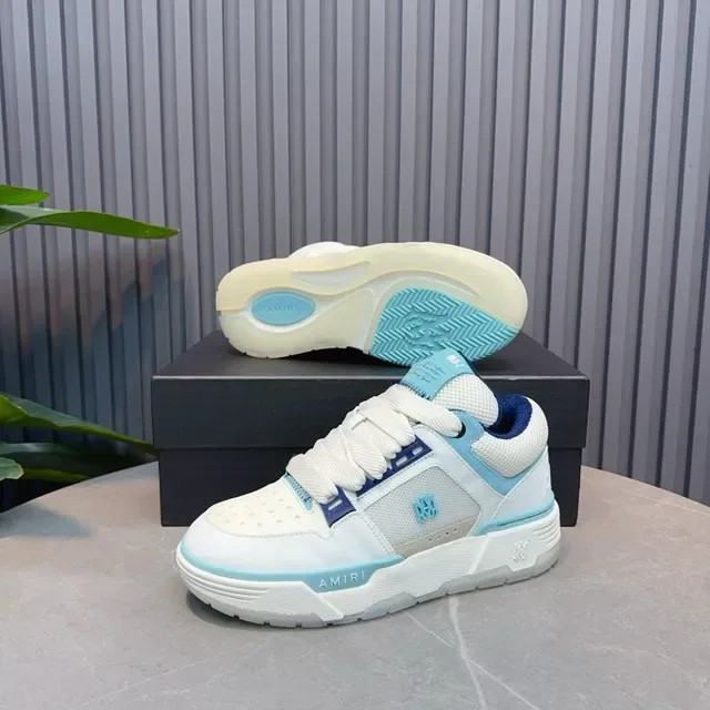 Amiri MA Court Blanc Bleu clair Bleu marine Sneakers lifestyle 8