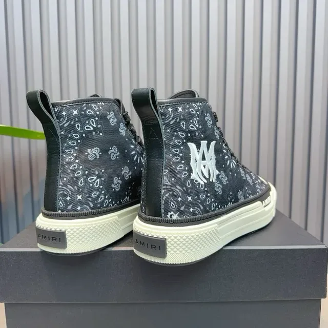 Amiri Skel Top High Black Floral Pattern Lifestyle Sneakers 9