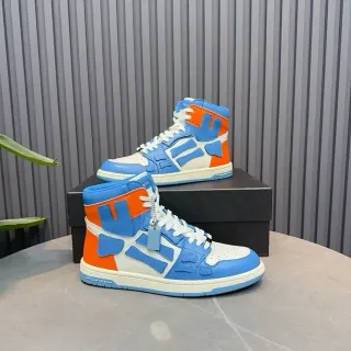 Amiri Skel Top High Blue Orange White Lifestyle Sneakers