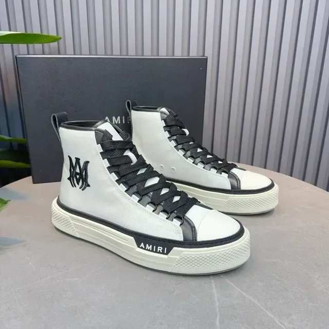 Amiri Skel Top High White Black Lifestyle Sneakers 6