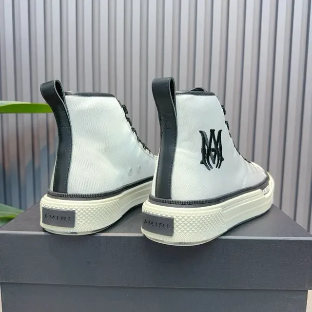 Amiri Skel Top High White Black Lifestyle Sneakers 7