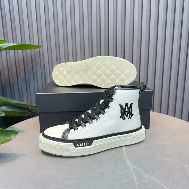 Amiri Skel Top High White Black Lifestyle Sneakers 9