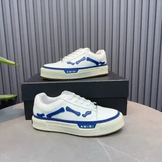 Amiri Skel Top Low White and Blue Lifestyle Sneakers