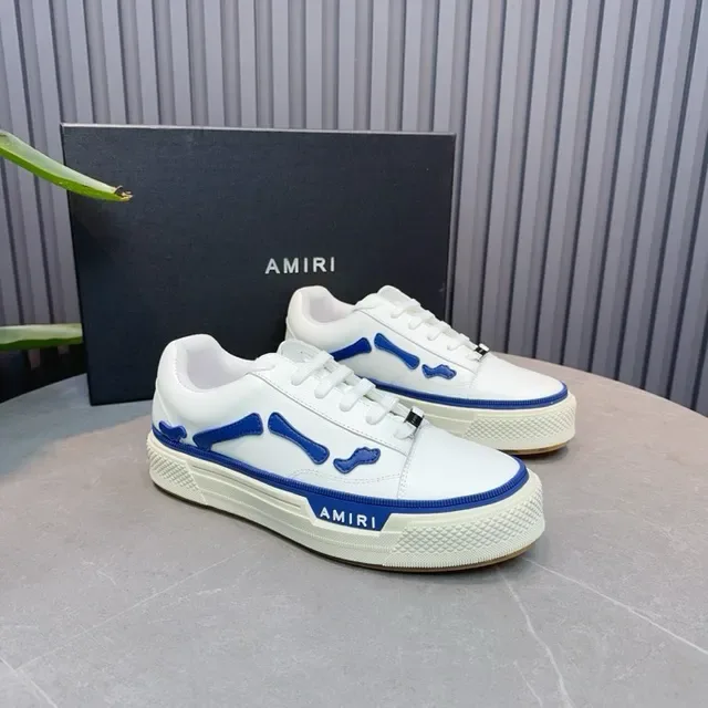 Amiri Skel Top Low Blancs et bleus sneakers lifestyle 7