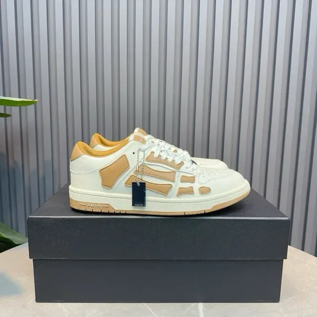 Amiri Skel Top Low White and Tan tênis lifestyle 5