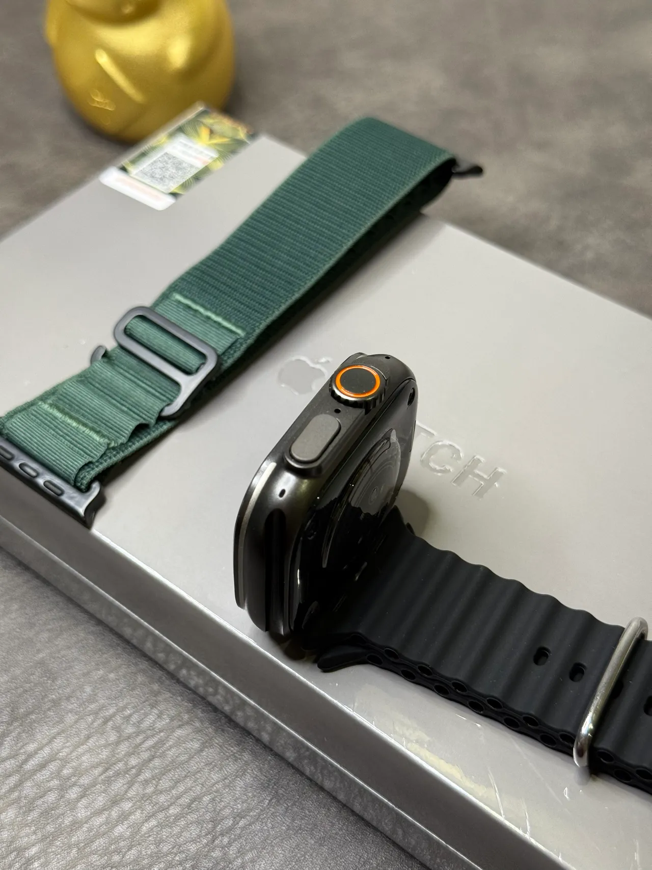 Apple Watch Ultra Dark Green Woven Strap Sports Watch 2