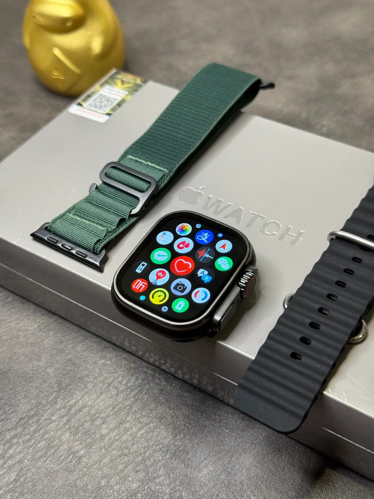 Apple Watch Ultra Dark Green Woven Strap Sports Watch 11