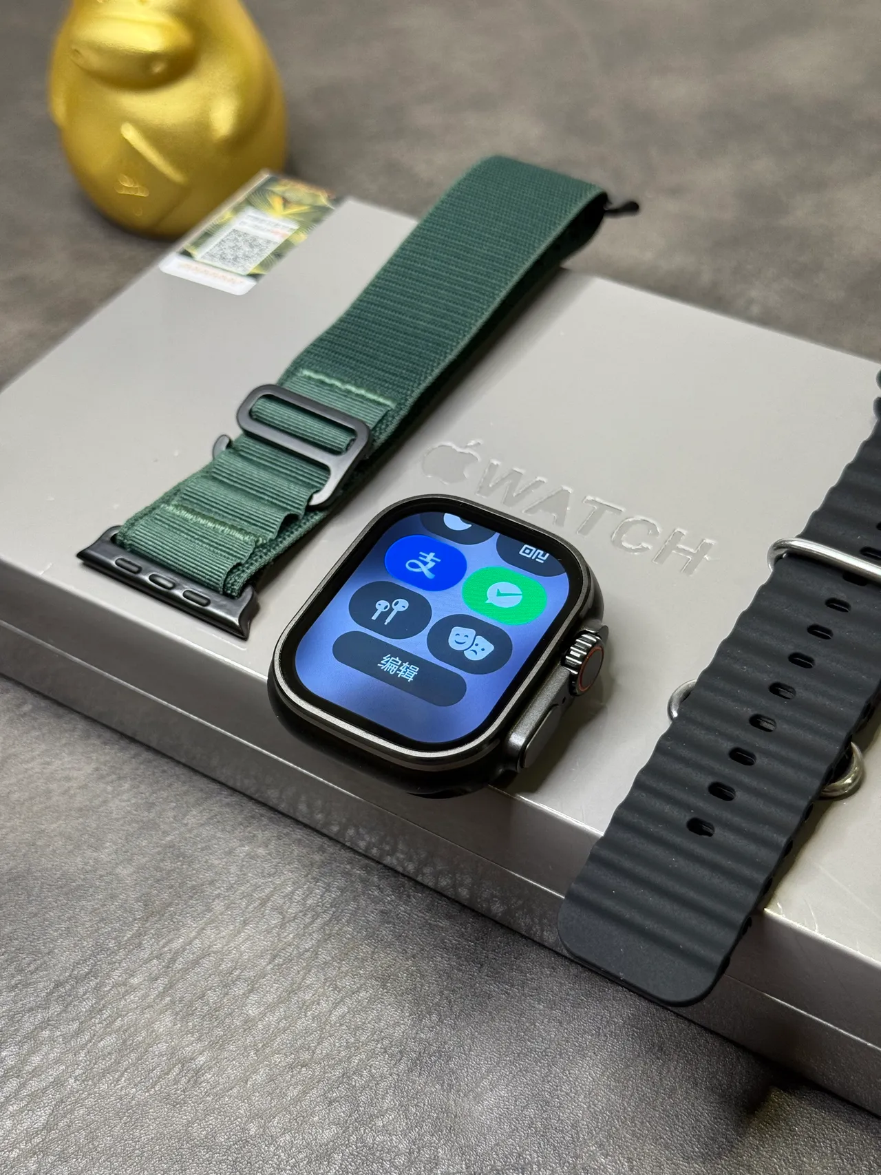 Apple Watch Ultra Dark Green Woven Strap Sports Watch 14