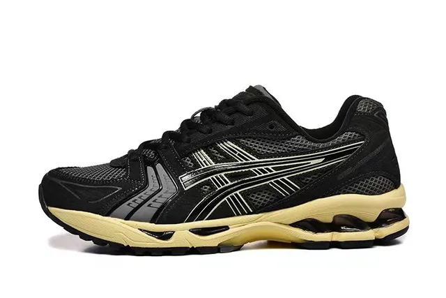 ASICS Preto Bege Superior de Malha e Sintético Solado Médio Creme Tênis de Corrida 2