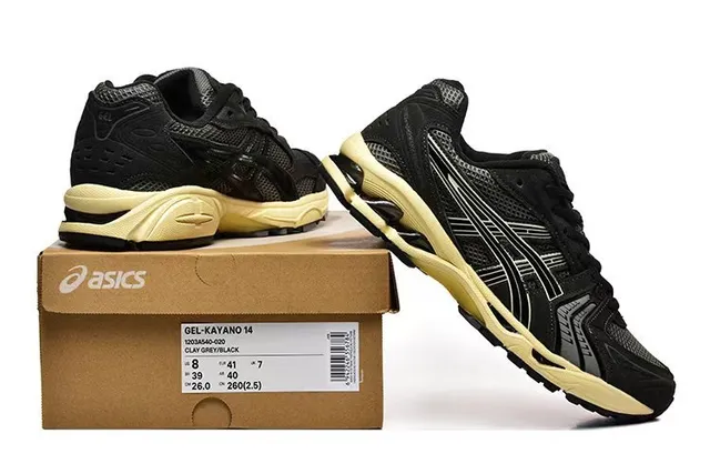 ASICS Preto Bege Superior de Malha e Sintético Solado Médio Creme Tênis de Corrida 6