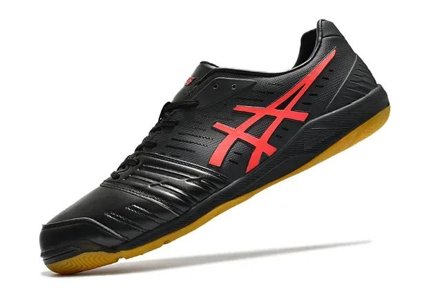 ASICS Red Orange Low-Top Synthetic Leather Upper Sneakers 9