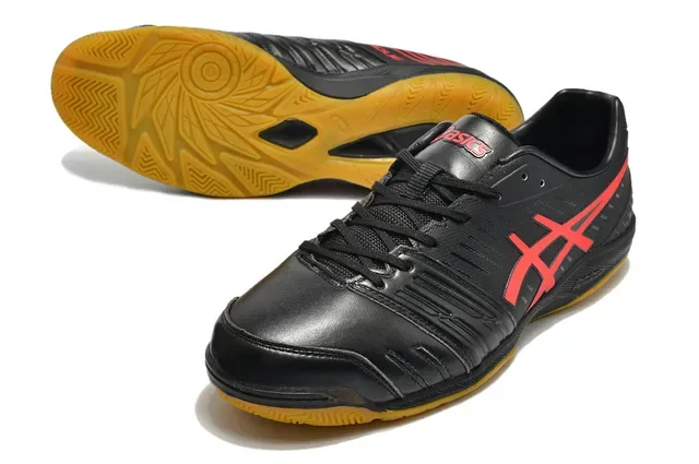 ASICS Red Orange Low-Top Synthetic Leather Upper Sneakers 10