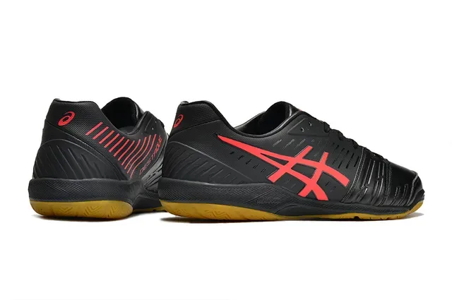 ASICS Red Orange Low-Top Synthetic Leather Upper Sneakers 11