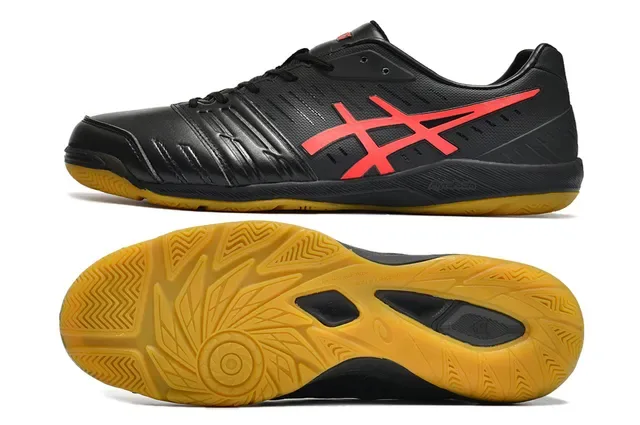 ASICS Red Orange Low-Top Synthetic Leather Upper Sneakers 12