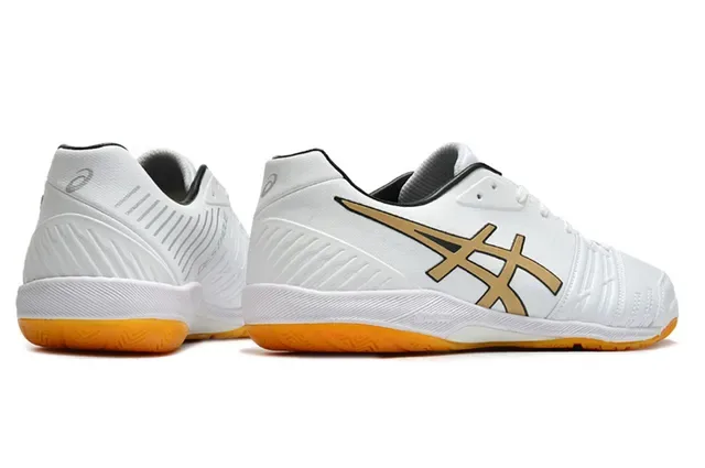 ASICS Red Orange Low-Top Synthetic Leather Upper Sneakers 23