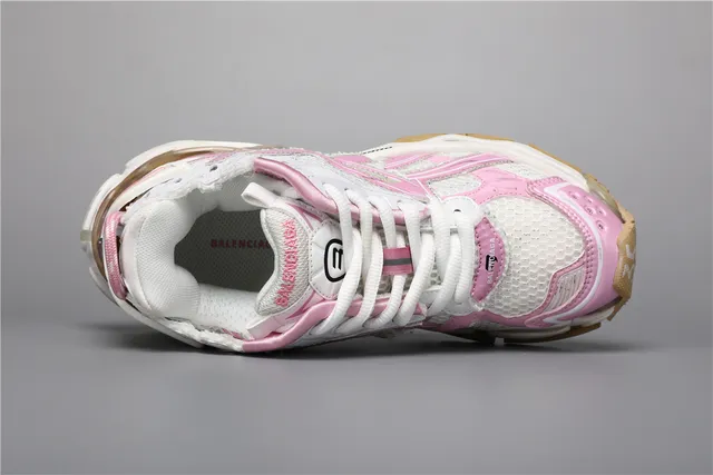 ASICS Chaussures Chunky Blancs et Roses avec Construction de Semelle Intermédiaire en Maille et Couche Synthétique 7