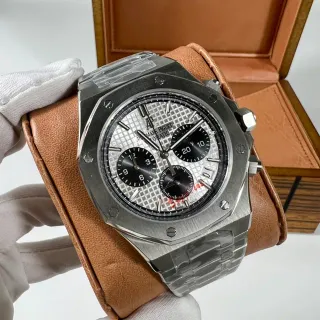 Audemars Piguet Royal Oak Offshore Chronograph Silver Checkered Dial Mechanical Watch