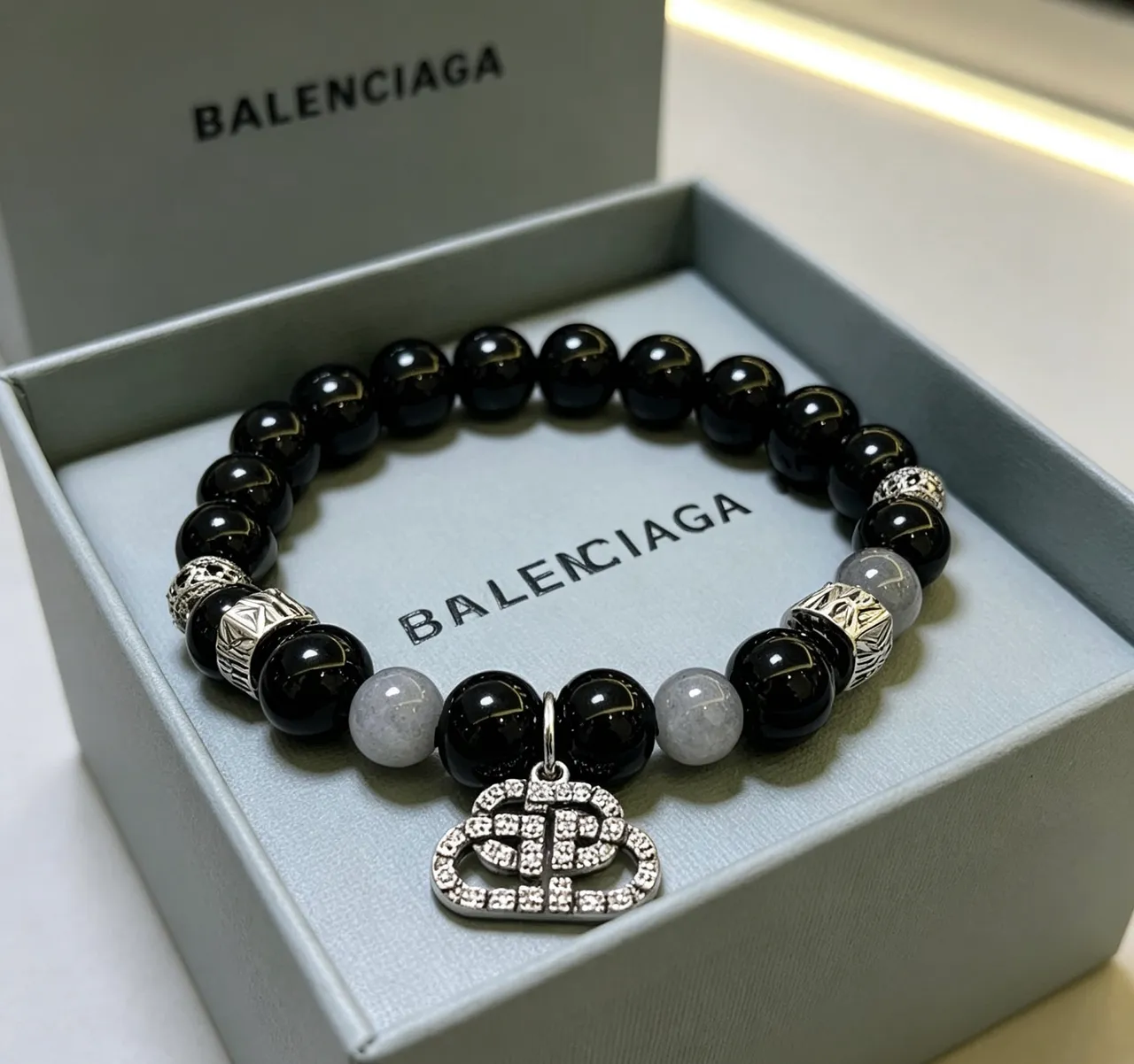 Balenciaga BB Crystal Beaded Bracelet 3
