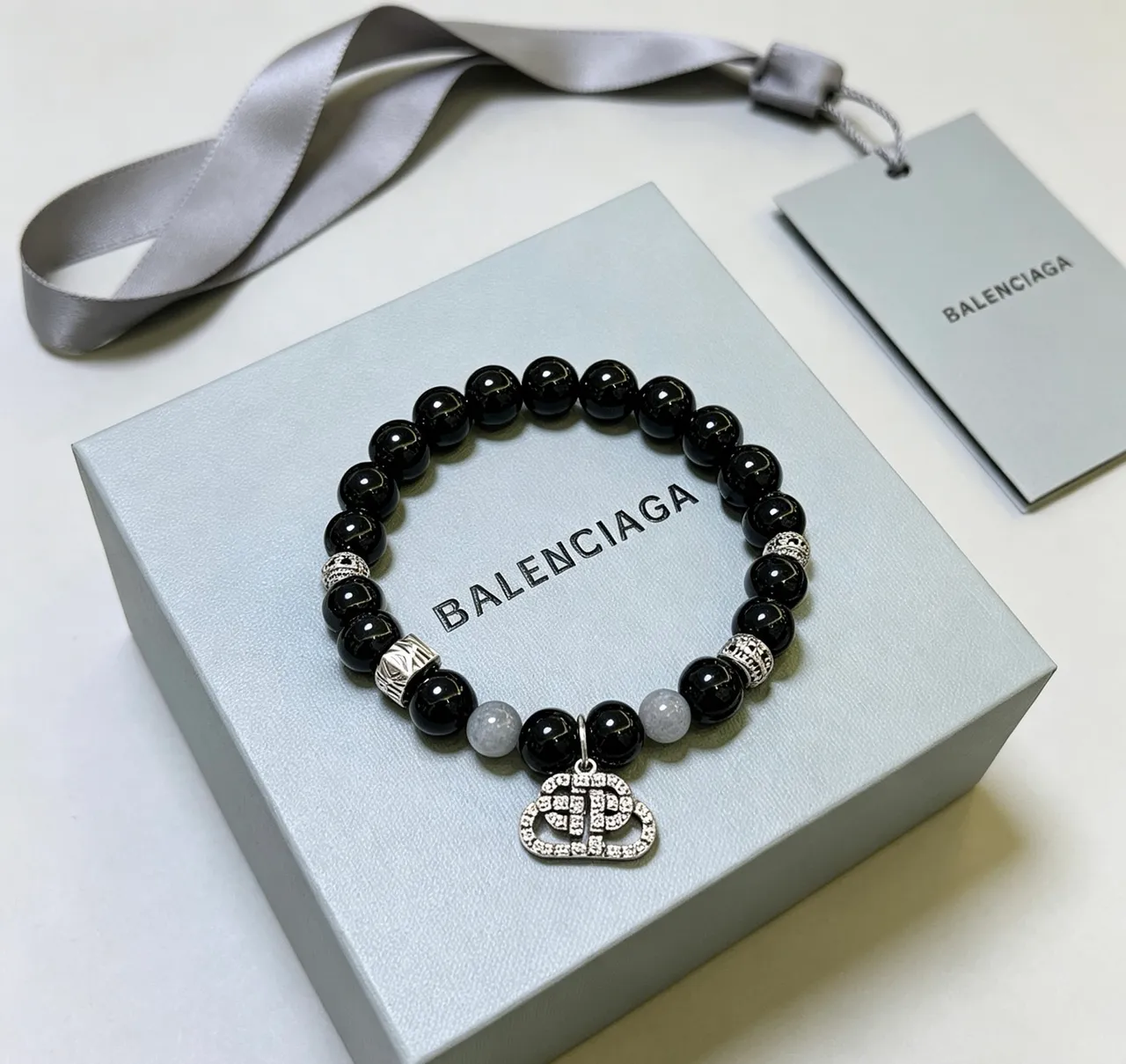 Balenciaga BB Crystal Beaded Bracelet 5