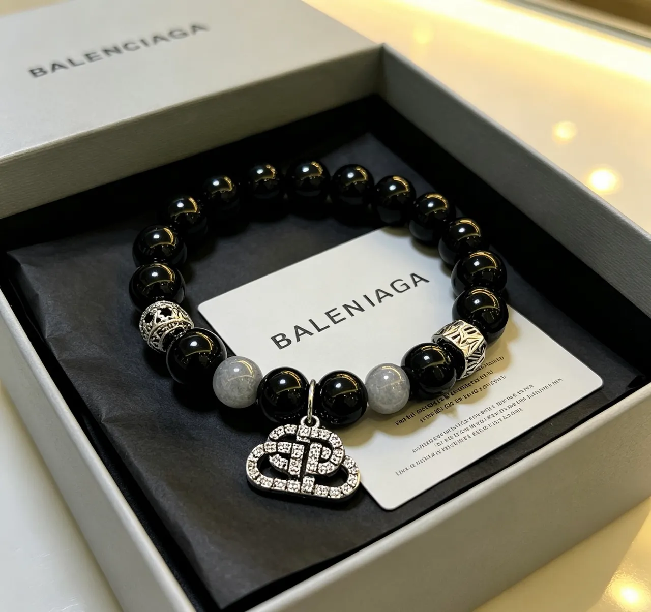 Balenciaga BB Crystal Beaded Bracelet 6