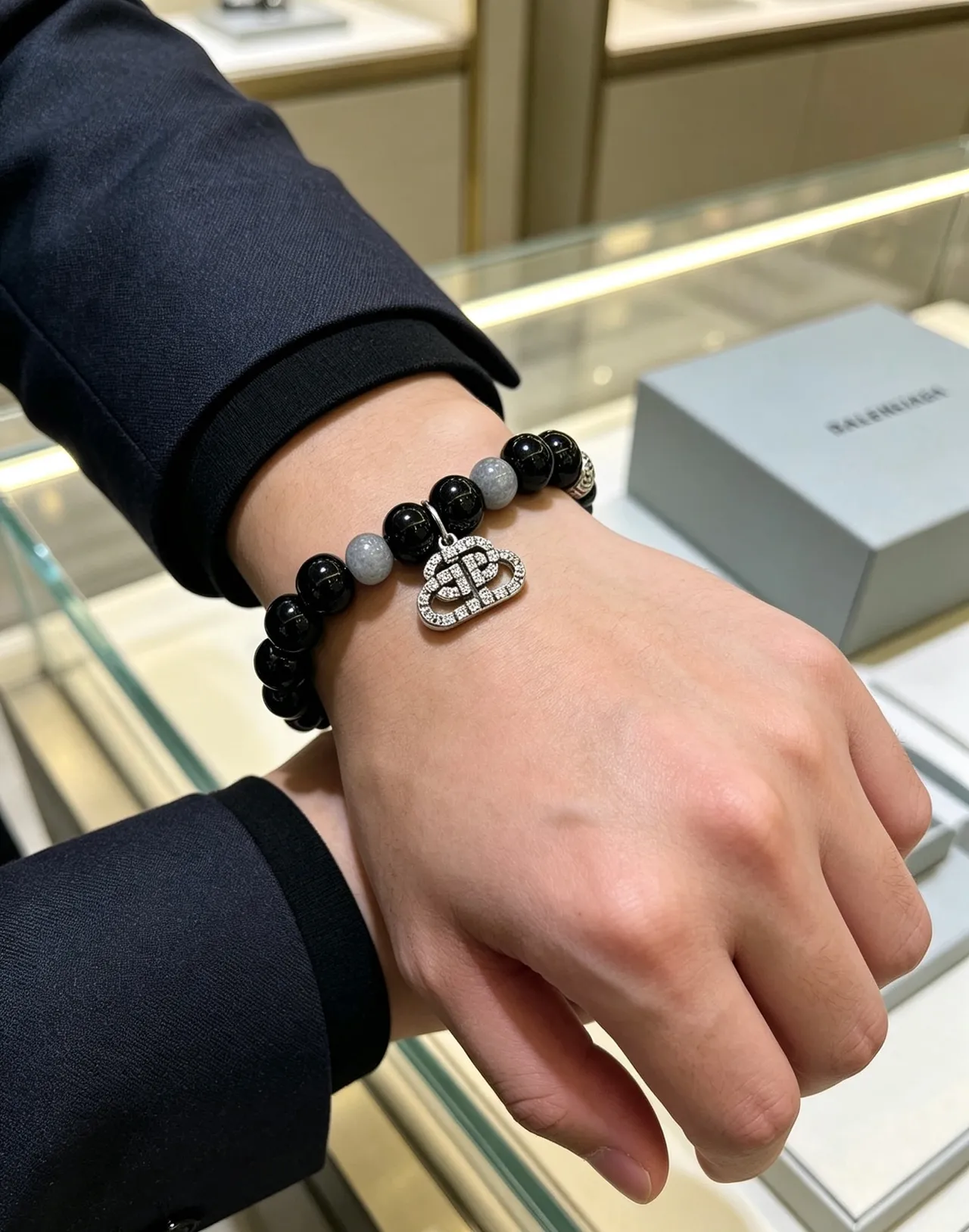 Balenciaga BB Crystal Beaded Bracelet 7