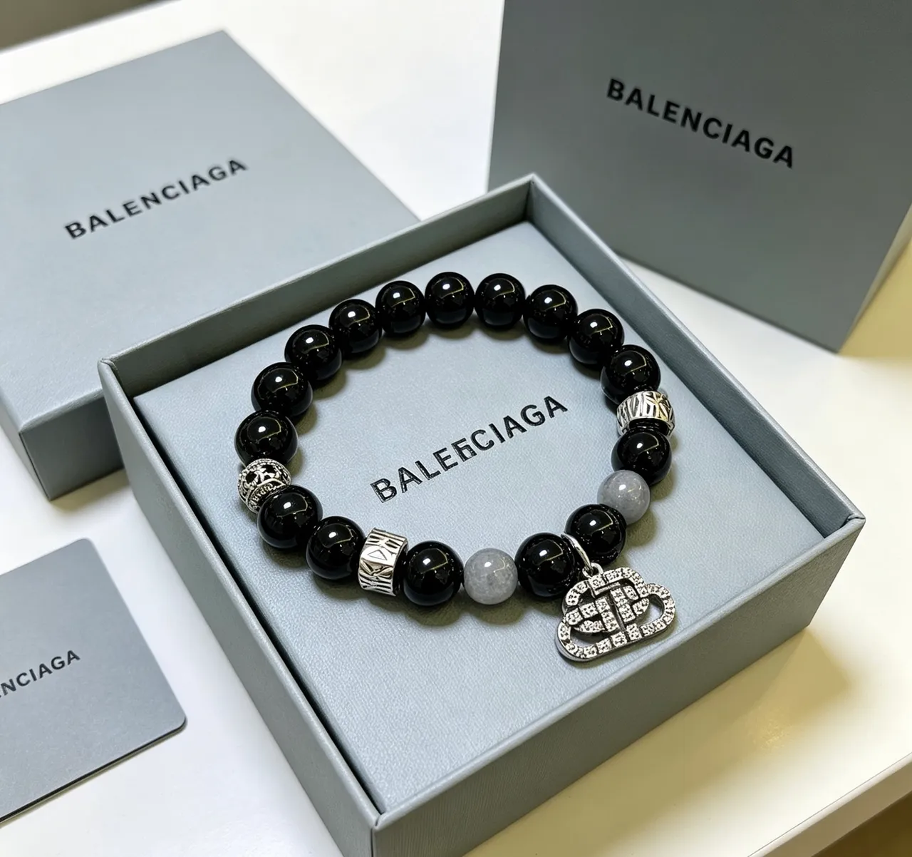 Balenciaga BB Crystal Beaded Bracelet 8