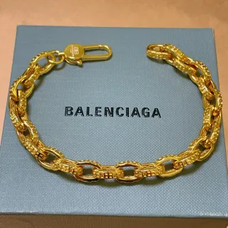 Balenciaga Pulsera Chunky Oval-Link Dorado