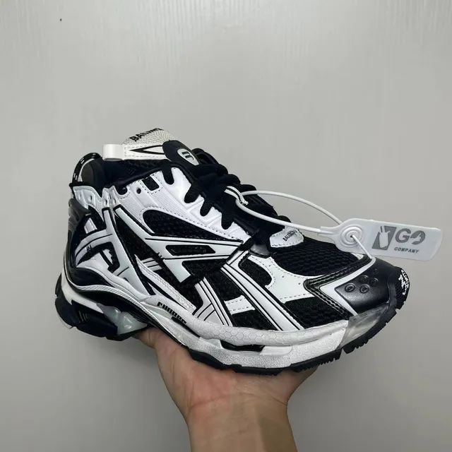 Balenciaga Runner Black and White Chunky Sneakers 3
