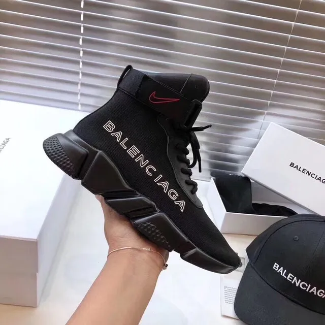 Balenciaga Runner Tênis Pretos Chunky De Cano Alto 3