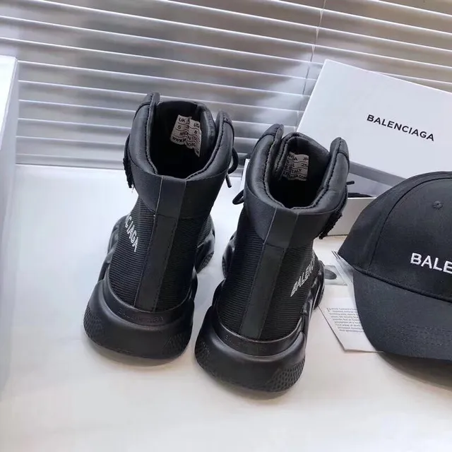 Balenciaga Runner Tênis Pretos Chunky De Cano Alto 4