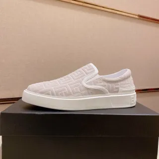 Balenciaga Speed Trainer Monogram Beige Slip-On Lifestyle Sneakers