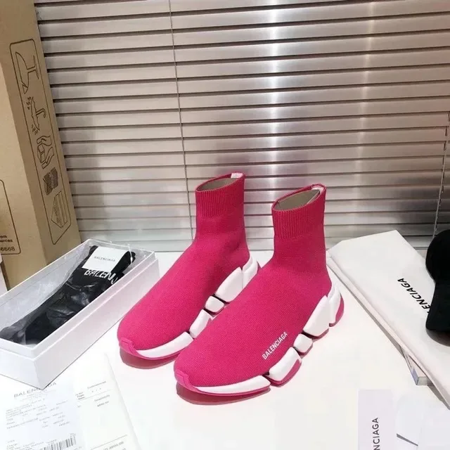 Balenciaga Speed Trainer Baskets Lifestyle Rose et Blanc 3