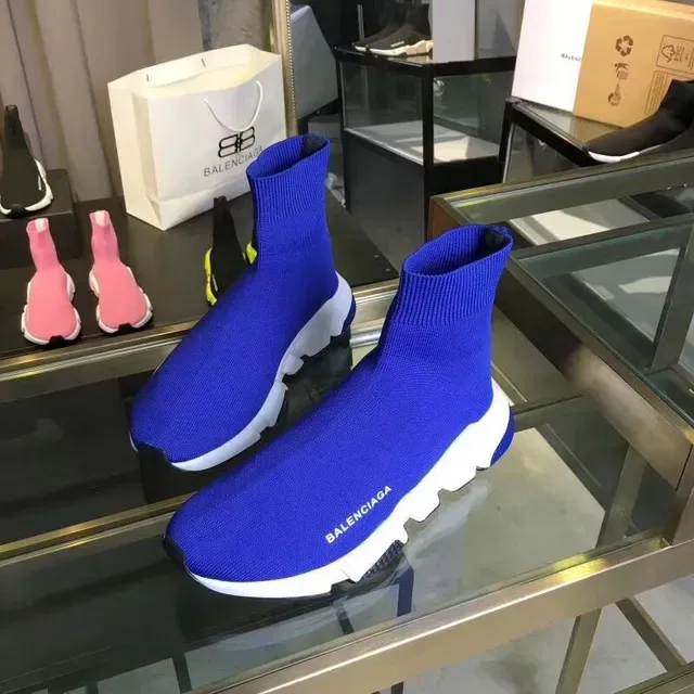 Balenciaga Speed Trainer Sneakers Lifestyle Bleu Royal Blanc Noir 2