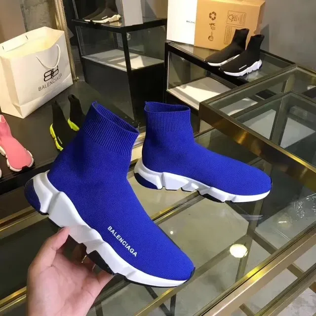 Balenciaga Speed Trainer Sneakers Lifestyle Bleu Royal Blanc Noir 3
