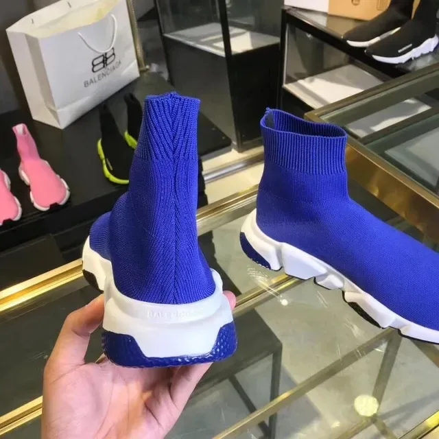 Balenciaga Speed Trainer Sneakers Lifestyle Bleu Royal Blanc Noir 4