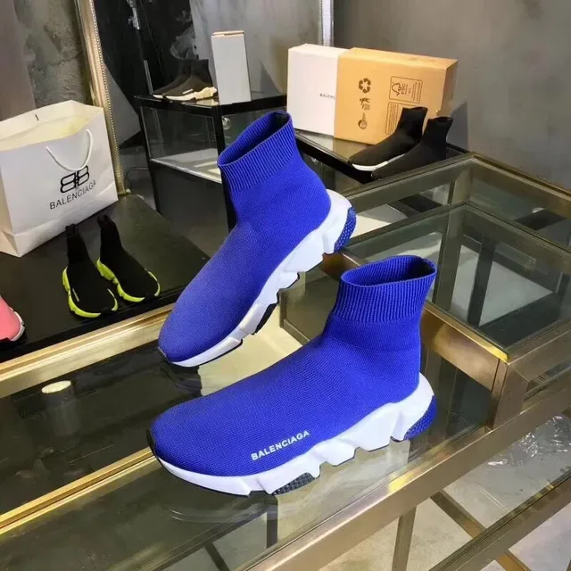 Balenciaga Speed Trainer Sneakers Lifestyle Bleu Royal Blanc Noir 5