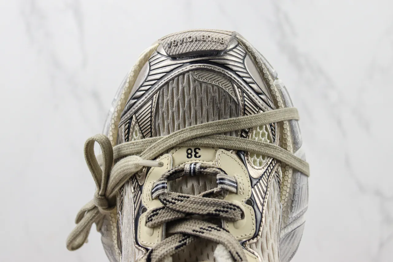 Balenciaga Track Trainer Beige Silver Chunky Sneakers 6