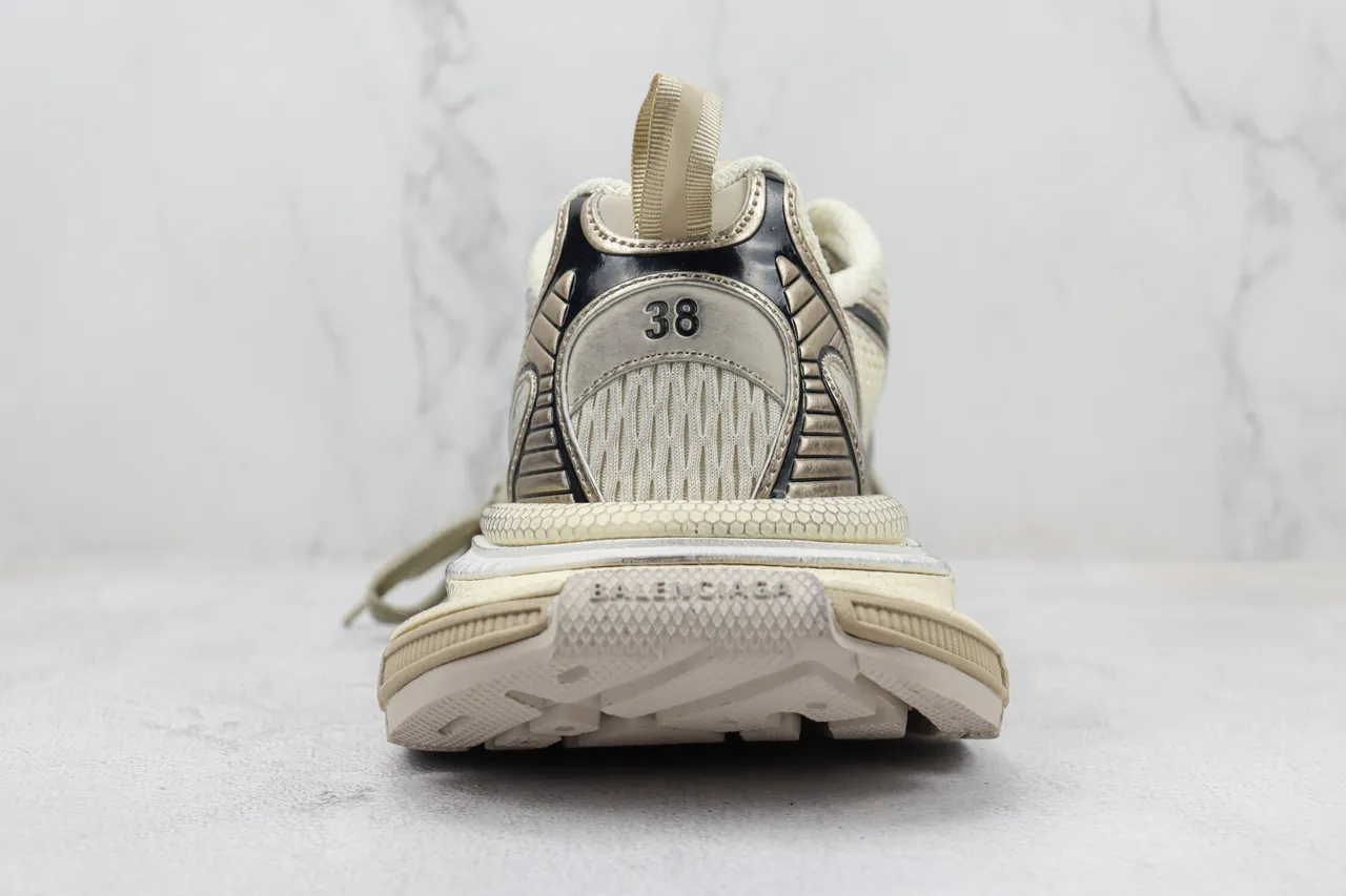 Balenciaga Track Trainer Beige Silver Chunky Sneakers 9