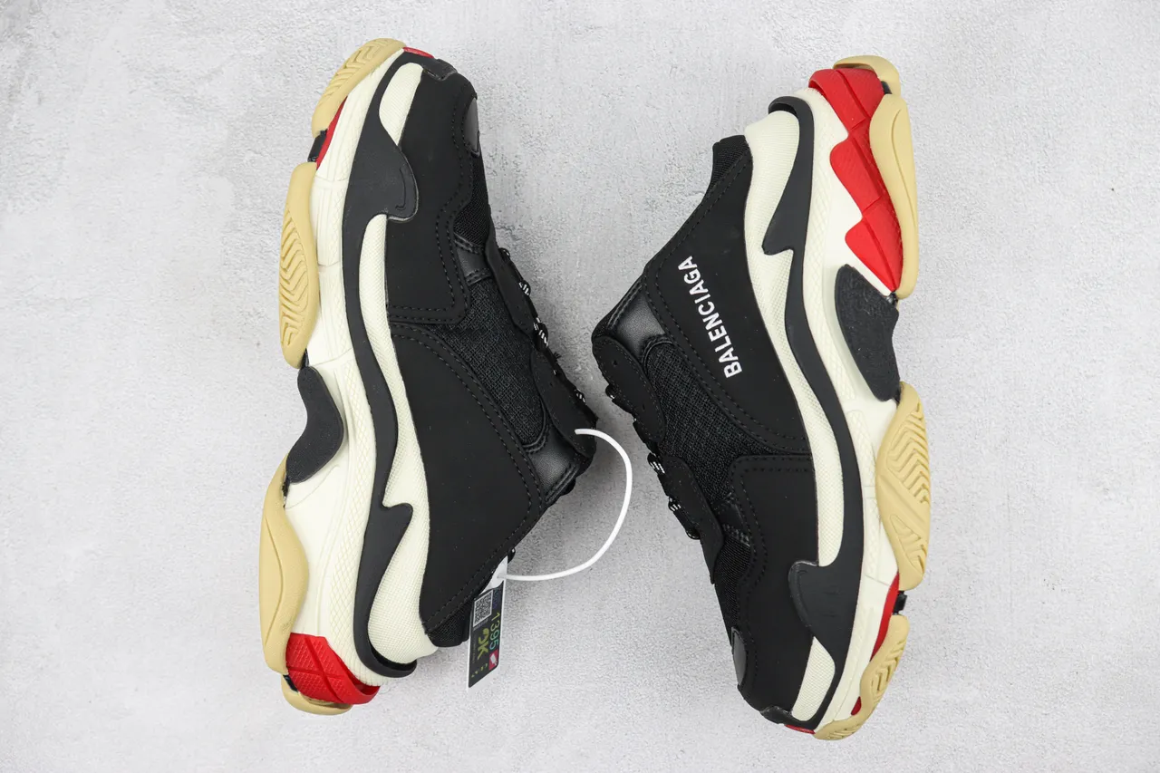 Balenciaga Track Trainer Noir Crème Rouge baskets chunky 2