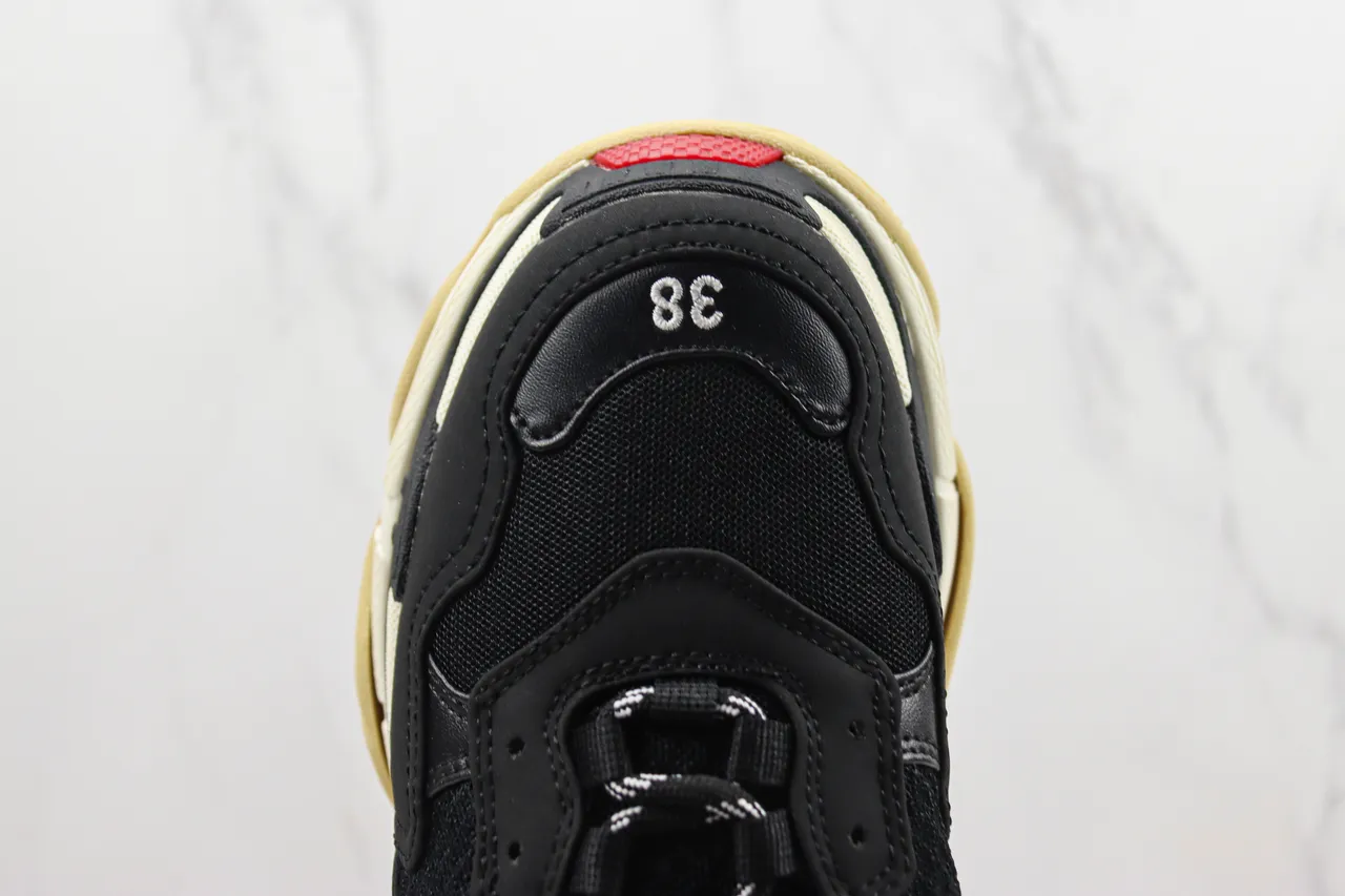 Balenciaga Track Trainer Noir Crème Rouge baskets chunky 6