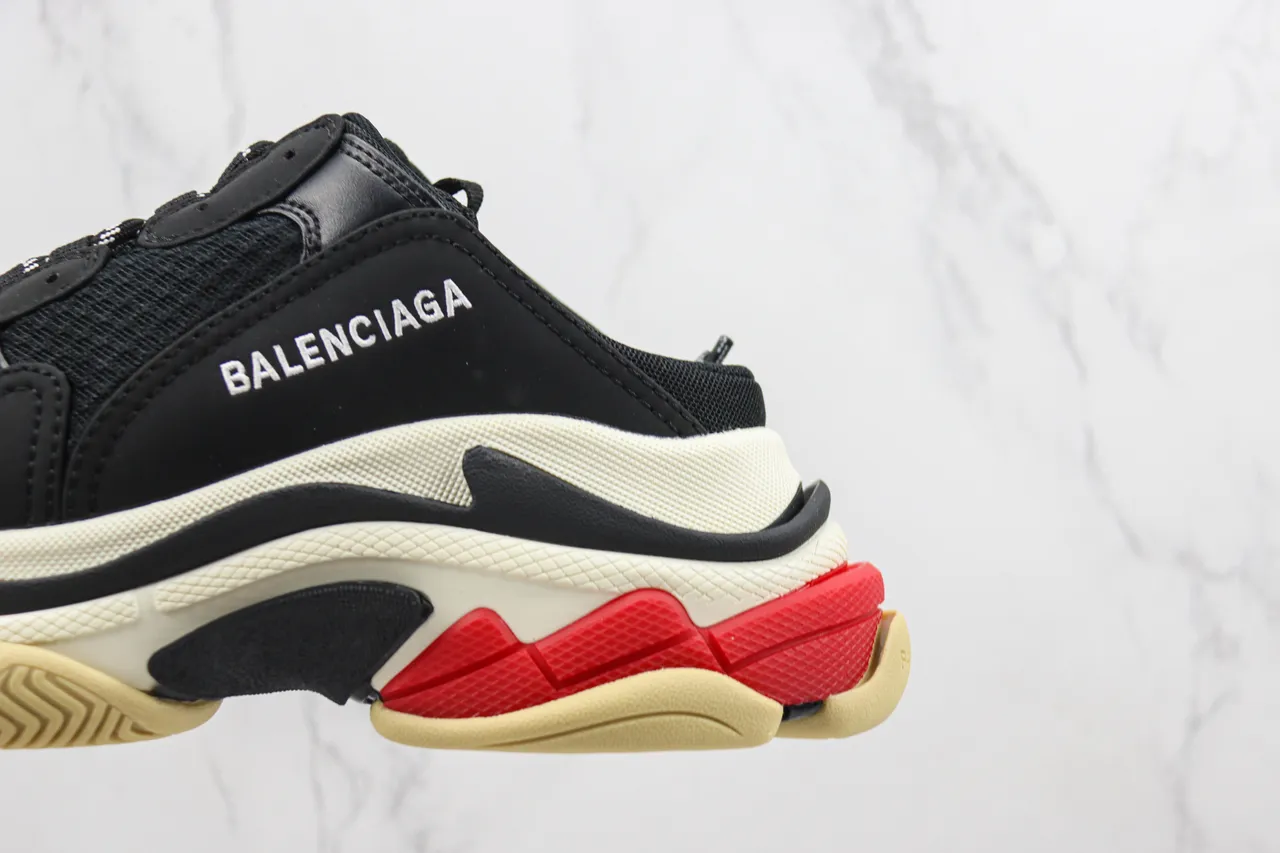 Balenciaga Track Trainer Noir Crème Rouge baskets chunky 7