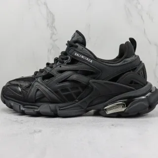 Balenciaga Track Trainer Zapatillas gruesas monocromáticas negras