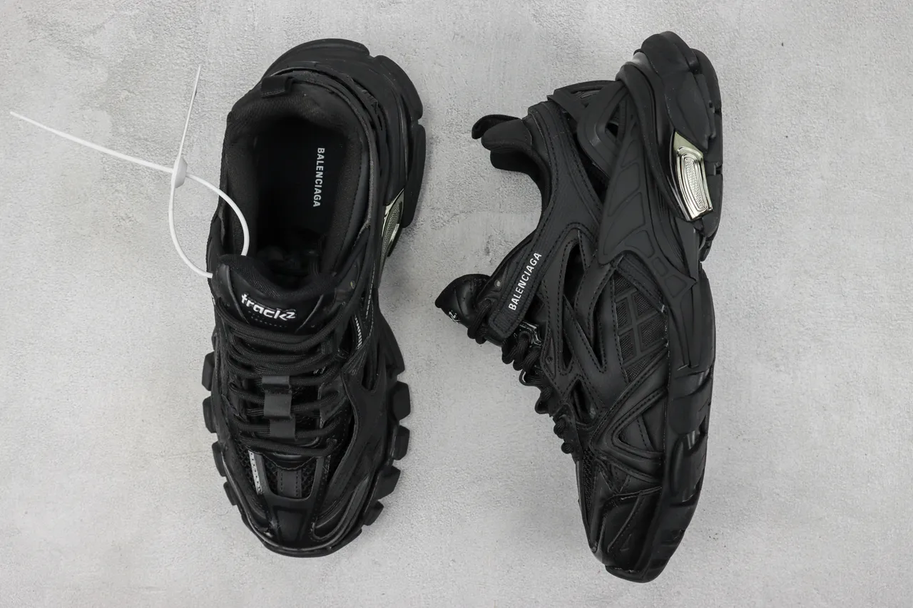 Balenciaga Track Trainer Black Monochrome Chunky Sneakers 3