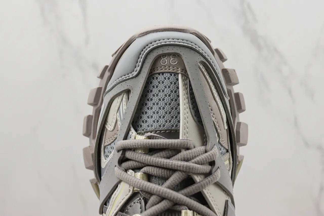 Balenciaga Track Trainer Gris et Crème Chaussures Chunky 6
