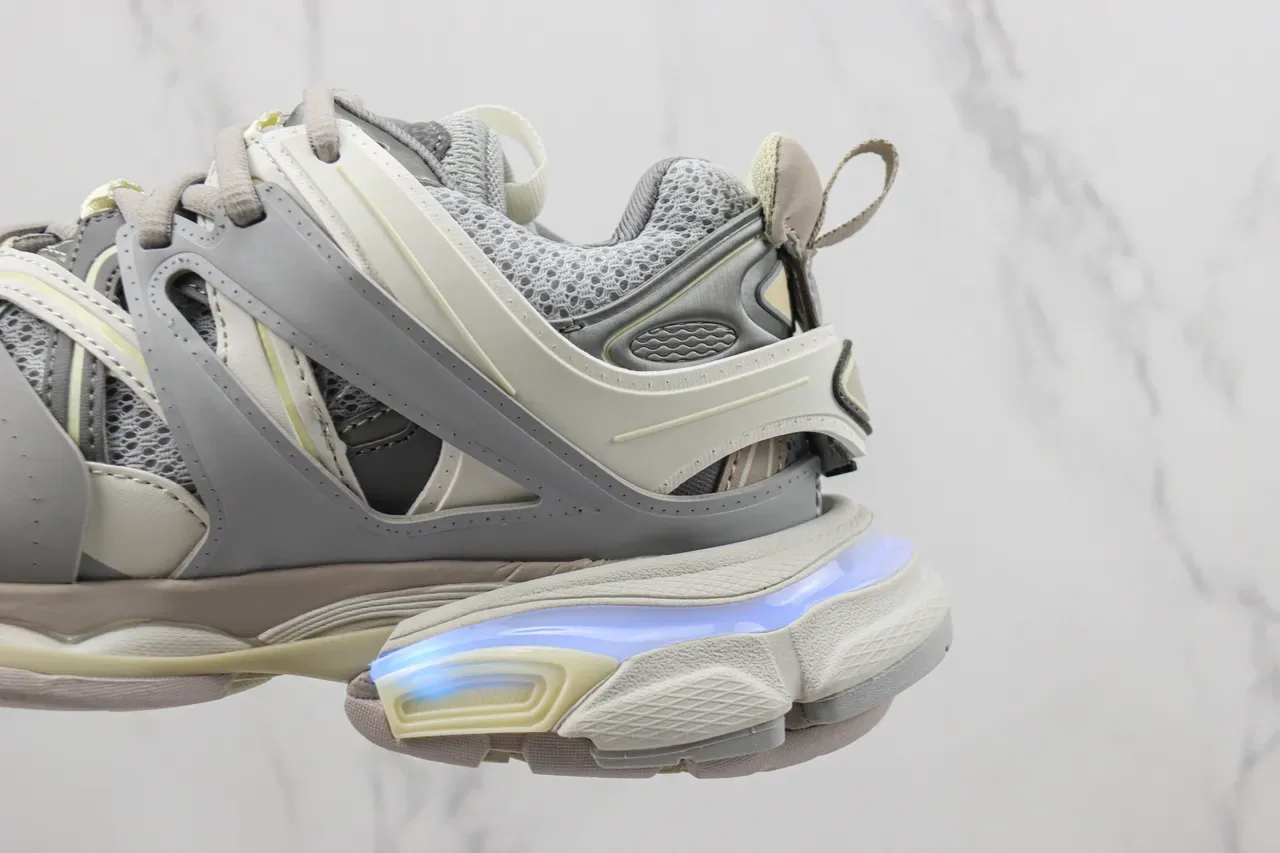Balenciaga Track Trainer Gris et Crème Chaussures Chunky 7