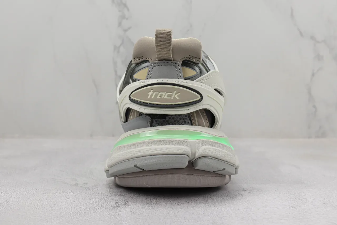 Balenciaga Track Trainer Gris et Crème Chaussures Chunky 9