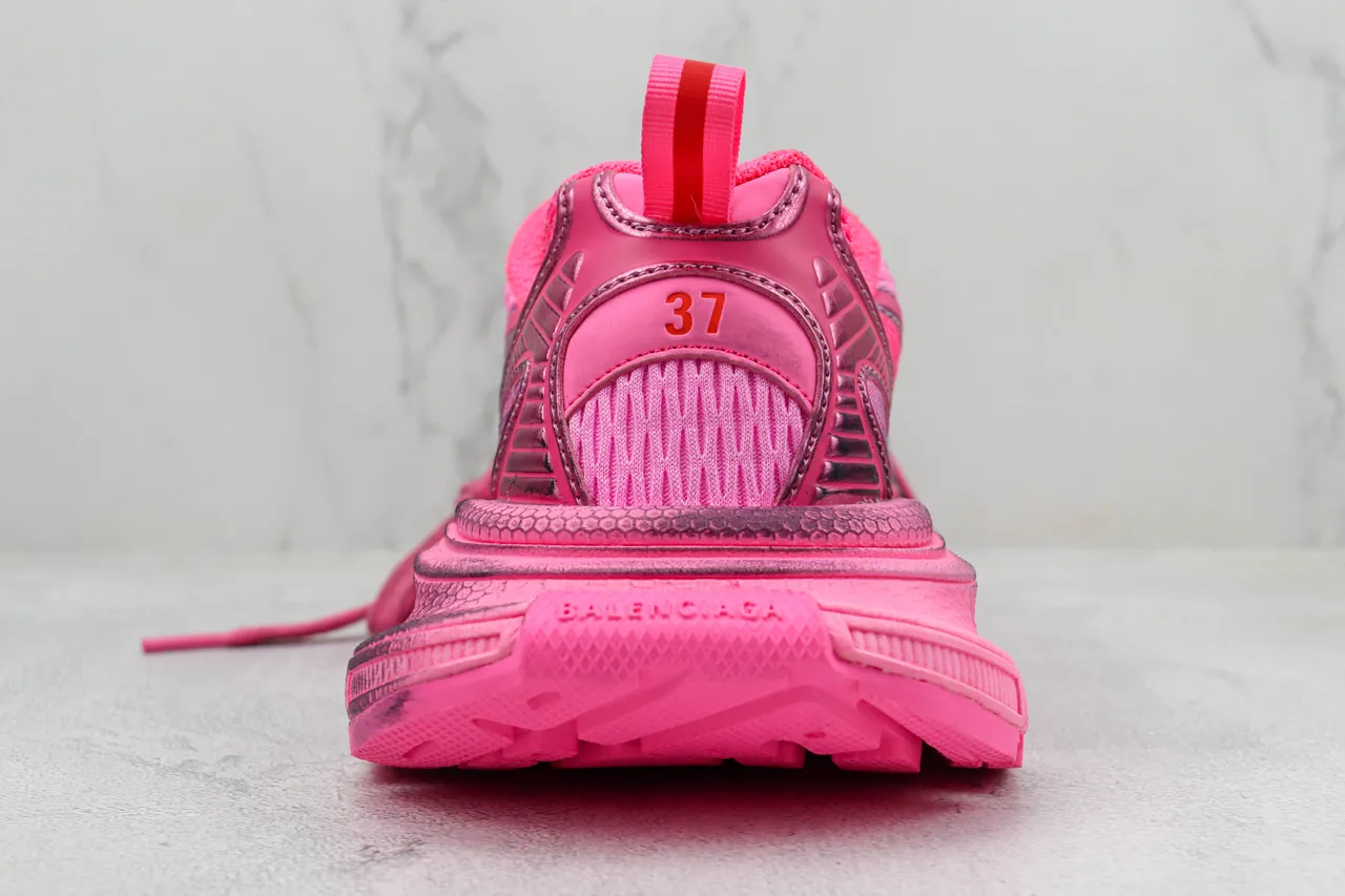 Balenciaga Track Trainer حذاء رياضي سميك اللون الوردي والأرجواني 8