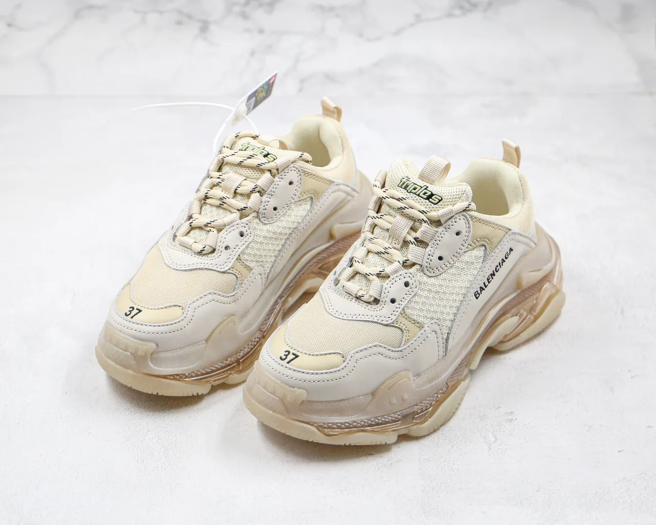 Balenciaga Triple S Off-White tênis chunky 7