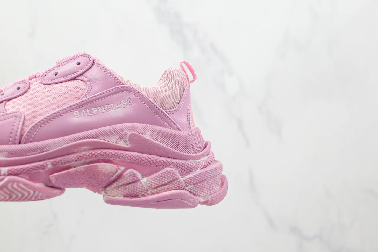 Balenciaga Triple S Pink Chunky Sneakers 4